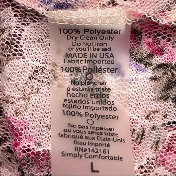 LARGE LULAROE PINK FLORAL LACE SHRUG FLOWY OPEN FRONT - Picture 11 of 11